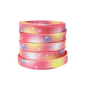 INSPIRE CHIC Flat Tie-Dye Dots Soft Shoelaces for Casual Hiking Shoes Sneakers 0.31'' 1 Pair - 1 of 4