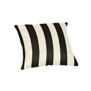 Casual Cushion Patterned Sunbrella Fabric 1-Piece Indoor/Outdoor Square Throw Pillow,15"W x 15"L - 1 of 4