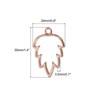 Unique Bargains Alloy Necklace Resin Casting Maple Leaf Shaped Pendant Frames 1.4" 20 Pcs - 2 of 4