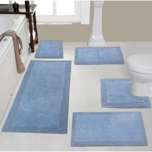 Home Weavers Luxury Collection 100% Cotton Tufted Bathroom Rug Set, Non-Slip Latex Bath Rug Set - 1 of 4