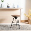 Kai Adjustable Swivel Counter Stool - BST3700 - Natural Honey/Black - Safavieh - 3 of 4