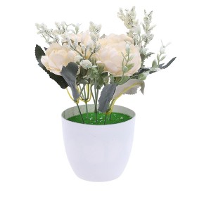 Unique Bargains Artificial Plants Mini Flower Plastic 3.74"x3.74"x7.87" 1 Pcs - 1 of 4