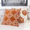 Gulches Burnt Orange Damask Embroidered Throw Pillow with Cushion - 4 of 4