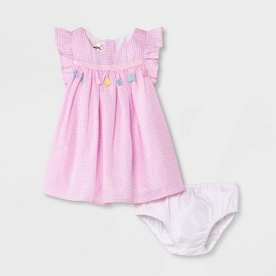Mia & Mimi Baby Girls' Tassel Dress - Pink 3-6M
