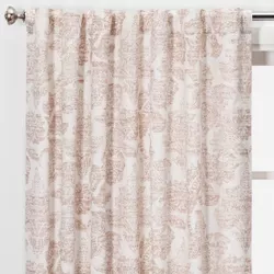 1pc 54"x84" Light Filtering Charade Floral Window Curtain Panel Pink - Threshold™