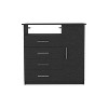 CAVINAS 4 Drawer Dresser with TV Stand,1 Cabinet and 1 Shelf,Modern Storage Dresser,Door Cabinet for Bedroon and Entryway - 4 of 4
