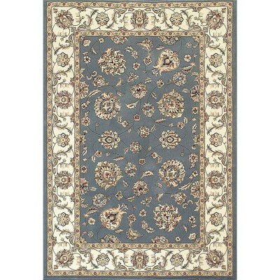Ancient Garden 57365 Light Blue/Ivory 6.7X9.6 Rectangle