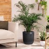 31" Marble Finish Self-Watering Planters Set of 2, Water Level Monitor, Ideal for Living Room, Office, Patio, Porch, and Garden, Black - 3 of 4