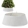 Adjustable Christmas Tree Collar with Diamond Pattern, Soft Plush Boho Xmas Tree Ring Tree Skirt for Holiday Home Decor - 3 of 4