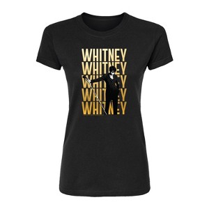 Women's - Whitney Houston - Whitney Gold Repeat Fitted Graphic T-Shirt - 1 of 3