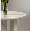 NicBex Natural Marble Small Coffee Table, Genuine Marble Round End Table, Stone Side Table for Living Room,17.7" Nightstand with Semi-Polished Surface - 2 of 4