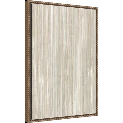 Vertical Stripes Abstract Canvas Art with Bronze Frame