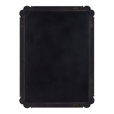 Ivette Silver and Gold Rectangular Wall Mirror with Garland Detail
