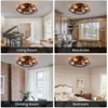 Ludomide Elegant 20" Low Profile Caged Ceiling Fan Light, Antique Farmhouse Bladeless Fandelier for Dinning Room Studio - 2 of 4