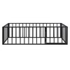 CAVINAS Kids Montessori Bed with Door,Versatile Metal Floor Bed with Fence,Twin/Full/Queen Size Toddler Bed for Bedroom Playroom,Black/White/Pink - 2 of 4