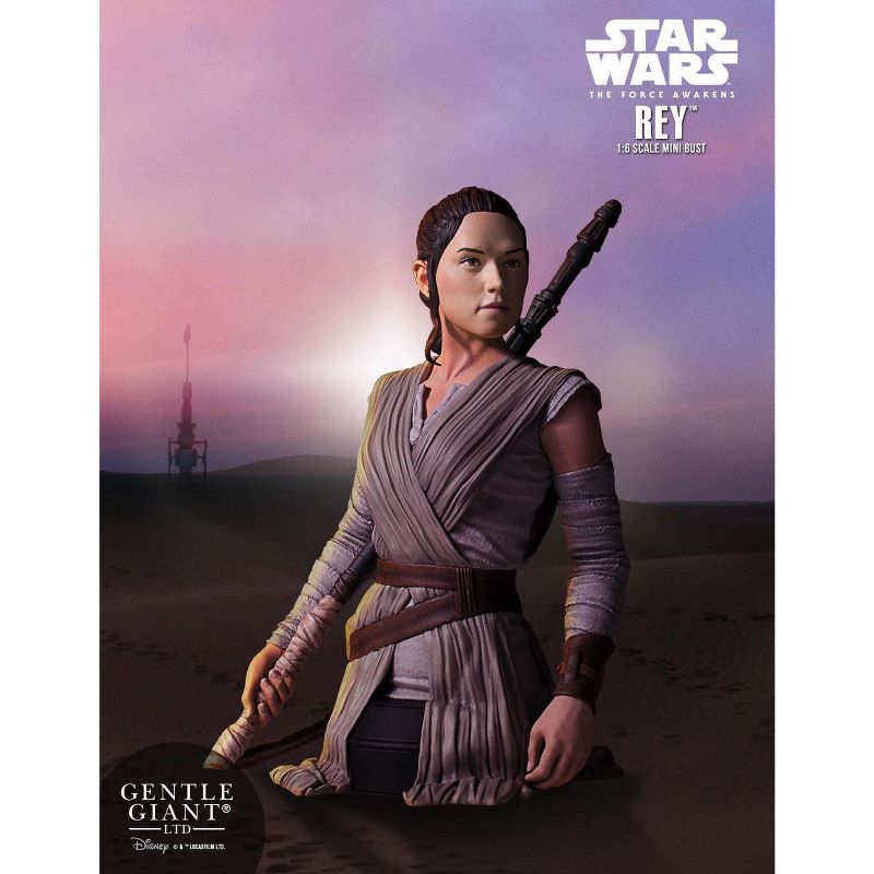 Gentle Giant Star Wars: The Force Awakens Rey Figure Statue | 6-Inch Character Resin Bust, 2 of 8