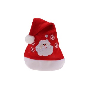Unique Bargains Christmas Hat Polyester Red 10.24"x15.35" 1 Pc - 1 of 4