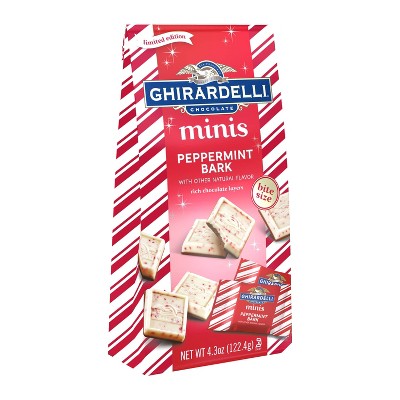 Ghirardelli Holiday Peppermint Bark Chocolate Minis - 4.3oz