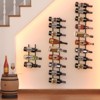 Itopfox 24 Bottle Wall Mounted Wine Rack, Adjustable Height for Wine, Liquor, Champagne, Matte Black Metal Rack for Kitchen, Bar, Wine Cellar - 2 of 4