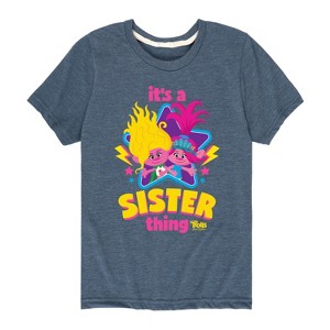 Boys' - Trolls - It's A Sister Thing Poppy and Viva Short Sleeve Graphic T-Shirt - 1 of 4