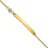 Chisel Stainless Steel Polished Yellow IP-plated with Crystal 6.75" ID Bracelet with 1" Extension - 2 of 3