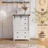 5 Drawers Dresser for Bedroom with Sliding Barn Door, Farmhouse Tall Chest of Drawer, Storage Organizer Dresser for Hallway, Living Room - 4 of 4