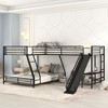 Whisen Morden Design L-Shaped Twin over Full Bunk Bed with Twin Size Loft Bed,Built-in Desk and Slide - 2 of 4