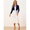 INSPIRE CHIC Women's Velvet Long Sleeve Shawl Neck Open Front Cropped Bolero Cardigan - 4 of 4