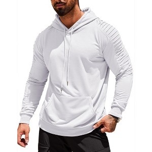 COOFANDY Mens Casual Drawstring Hoodies Fashion Hooded Collar Athletic Pullover with Pocket - 1 of 4
