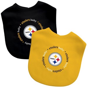 BabyFanatic Officially Licensed Unisex Baby Bibs 2 Pack - NFL Pittsburgh Steelers - 1 of 4