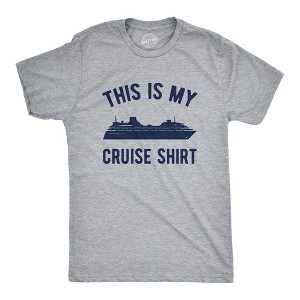 Mens This Is My Cruise Shirt Tee Funny Vacation Travel Boat T Shirt For Guys - Crazy Dog Men's T Shirt - 1 of 4
