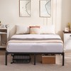 VECELO Twin/Full/Queen/King Metal Platform Bed Frame with Steel Slat Support, No Screws, Black - 4 of 4