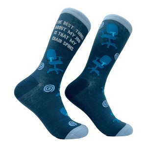 Crazy Dog T-Shirts Women's The Best Thing About My Job Is That My Chair Spins Socks Funny Office Work Joke Footwear - 1 of 4