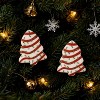 Cute Christmas Tree & Cake Stud Earrings for Women | Holiday Jewelry Gifts - 4 of 4