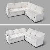 Vipbear 78 in Sectional Sleeper Sofa Bed with Pull Out Bed,Adjustable Backrest & Storage Seat,Convertible L Shaped Sectional Couche Tool-Free Assembly - 4 of 4