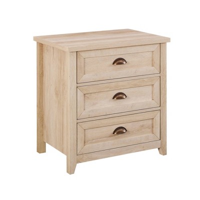 Fontella Transitional 3 Drawer Nightstand - Saracina Home