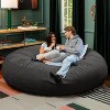 Jaxx 7 Foot Cocoon - 2-in-1 Convertible Bean Bag Bed & Large Bean Bag Chair for Adults, Lush Velvet - 3 of 4