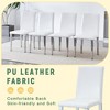 NicBex Modern Set of 4 Dining Chairs with Silver/Gold Mirrored Metal Legs,Thick Upholstered Kitchen Chairs,Living Room Chairs - 4 of 4