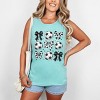 Simply Sage Market Soccer Ball Bows Garment Dyed Tank - 2 of 3