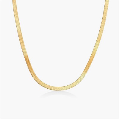 Pre Engraved "Born to Shine" Herringbone Thin Chain Necklace