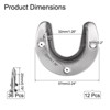 Unique Bargains Stainless Steel U Shape Design Easy to Install Multiple Use Closet Rod Bracket 12 Pcs - 2 of 3