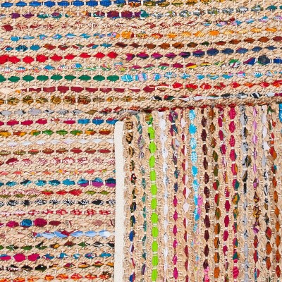 Cape Cod Multicolor Handwoven Wool Cotton Area Rug 4' x 6'