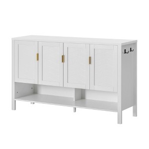 Dexmalle 55.1''Storage Sideboard with Open Shelf and 2-Tiers Adjustable Shelves - 1 of 4