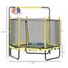 DSVIMOY Trampoline, 55" Kids Trampoline Bouncing Jumping Mat Recreational Trampoline with Enclosure Net, Yellow, 55"*55"*55" - 2 of 4