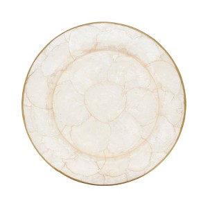 Saro Lifestyle Polished Capiz Charger Plate (Set of 4) - 1 of 4