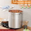 Winado 82 QT 3-Piece Stainless Steel Stock Pots with Strainer Basket, Lid, Hook and Steamer - 3 of 4