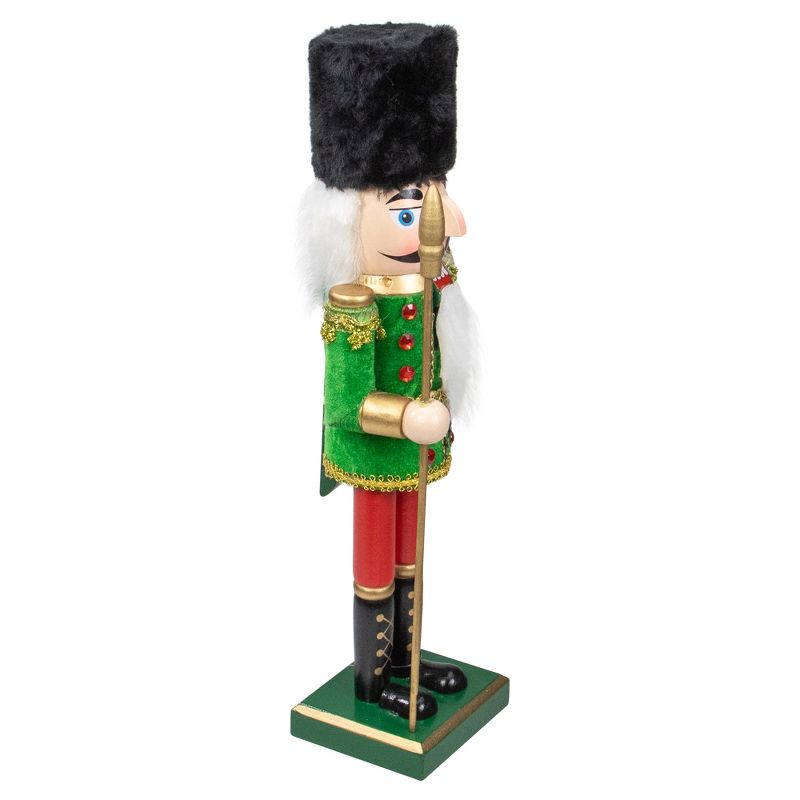 Northlight 14" Green and Red Christmas Nutcracker Soldier with Spear, 3 of 6