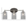 Toltec Lighting Capri 3 - Light Vanity in  Brushed Nickel with 4" Smoke Bubble Shade - 2 of 2
