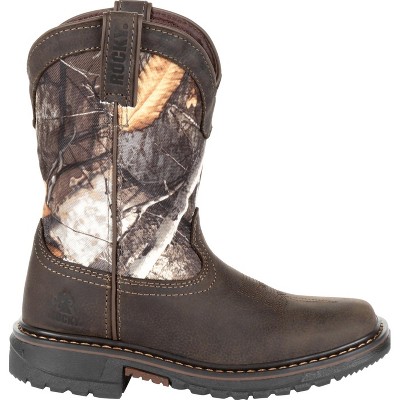 Rocky Ride FLX Toddler Boys' Camo Waterproof Western Boot