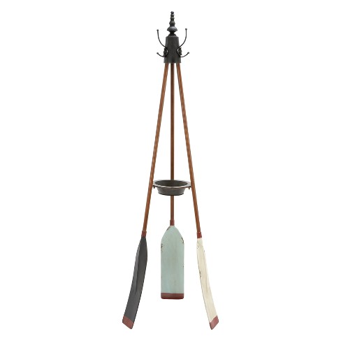 Metal Nautical Style Coat Rack Tripod Base - Olivia & May : Target